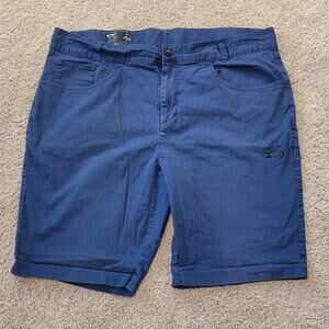 Oakley Mens Performance Stretch Shorts 36 Blue Lightweight Water Repellent EUC